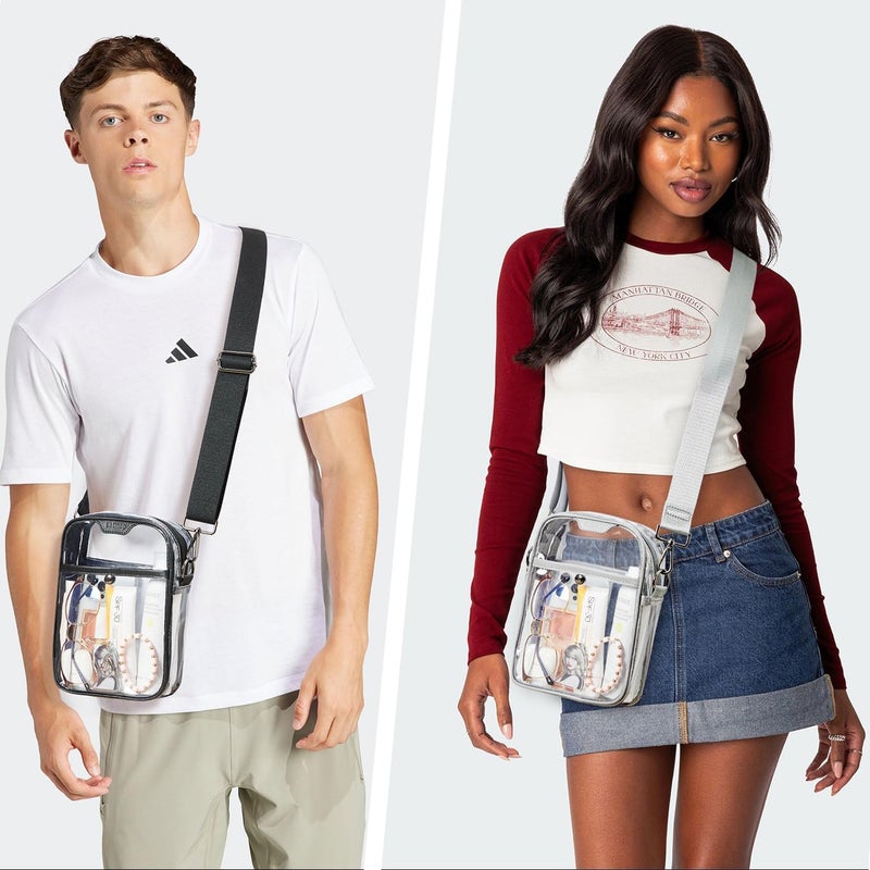 LATMAP Clear bags Stadium Approved Crossbody Sling Bag Fanny Pack Backpack Purses for Women Men Belt bag for stadium events - Image 2